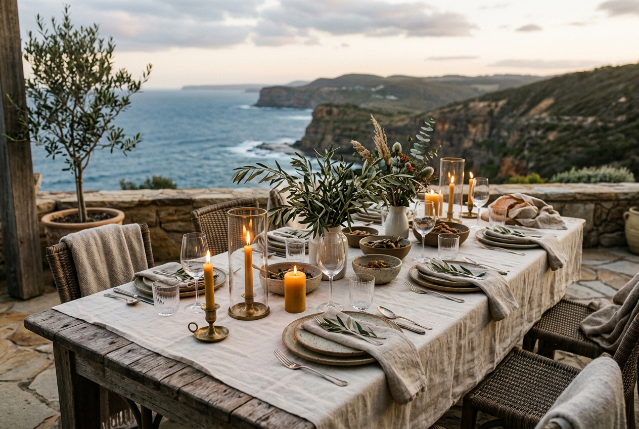 Thoughtfully dressed table for intimate gatherings